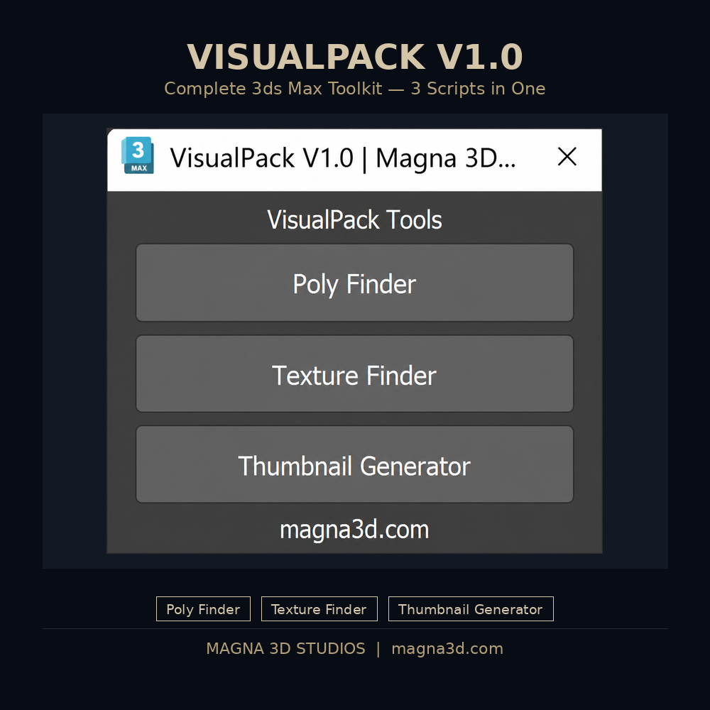 VisualPack — Complete 3ds Max Toolkit